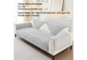 Diwzbyn Sofaschoner Grau Weiches Flanell Rutschfest Bild 1