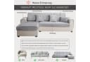 Diwzbyn Sofaschoner Grau Weiches Flanell Rutschfest Bild 3