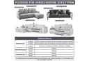 Diwzbyn Sofaschoner Grau Chenille Rutschfest Bild 5