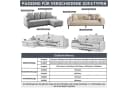 Diwzbyn Sofaschoner Überzug Beige Chenille Rutschfest Bild 5