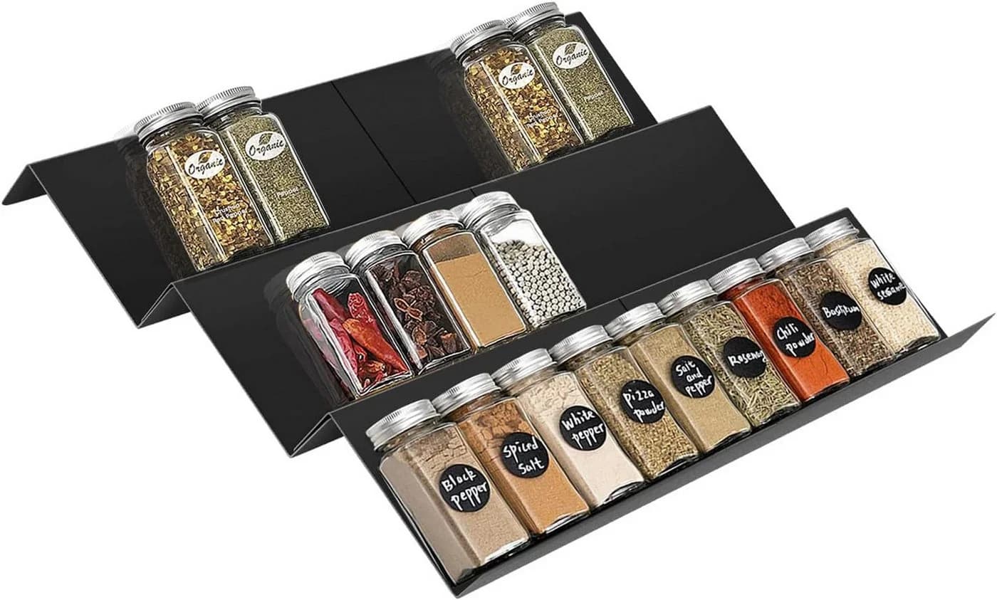 Diwzbyn Gewürzregal 6er Pack Erweiterbar Silber Metall - Bild 2