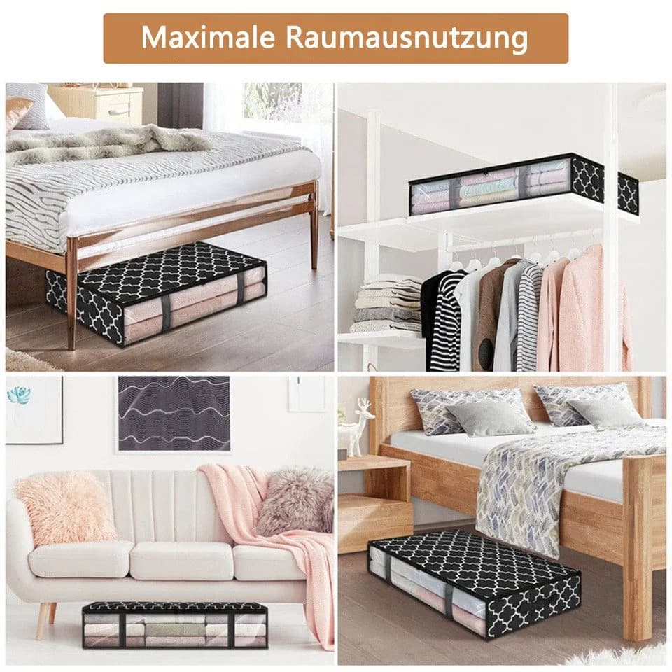 Diwzbyn Unterbettkommode 2er Set 40L Grau Faltbar - Bild 4