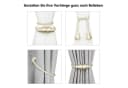 Agger Magnetische Raffhalter Beige 2 Stück Seil Gardinenhalter Bild 4