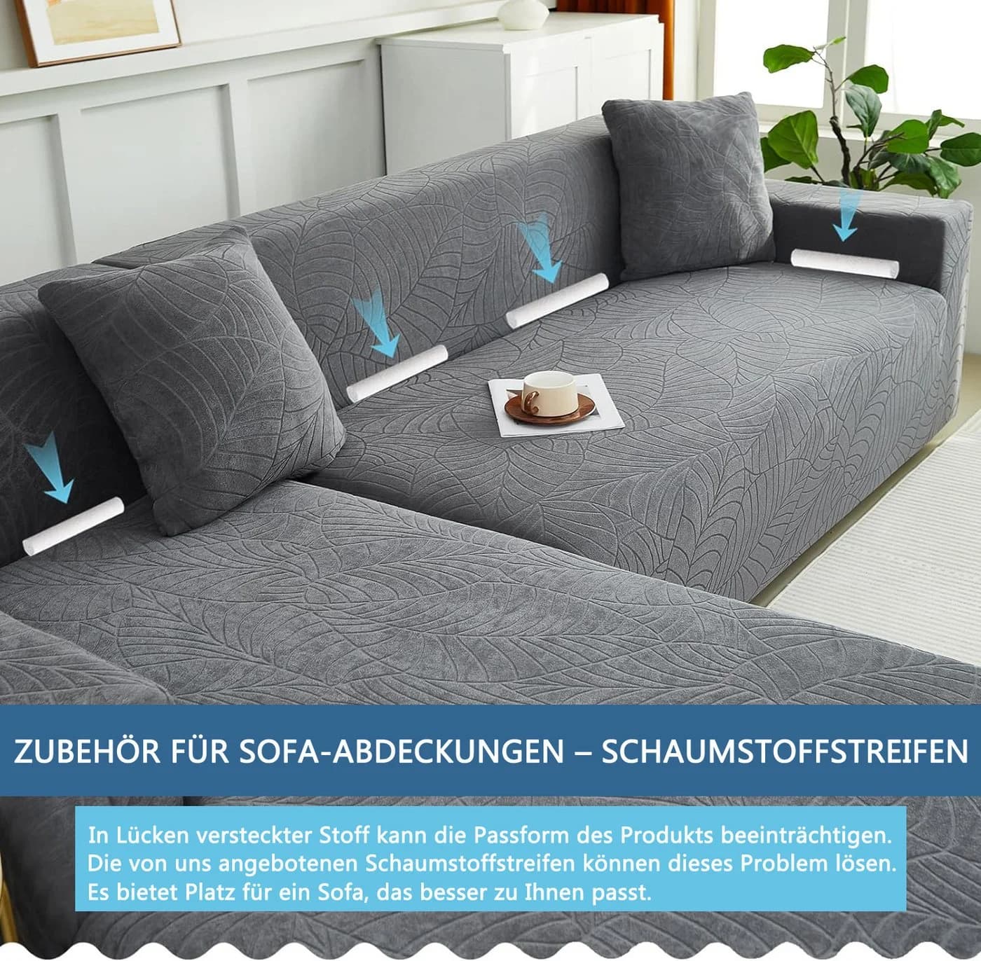 Agger Sofabezug High Stretch Dunkelgrau Elastisch - Bild 4