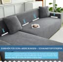 Agger Sofabezug Dunkelgrau Hochstretch Sofaüberwurf Bild 4