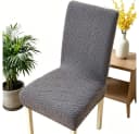 Zyronn Stuhlhusse Stretch Grau Abnehmbar & Waschbar Bild 2
