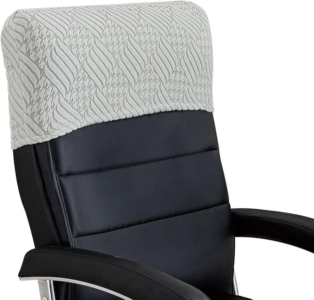 Agger Stuhlhusse Kopf- und Rückenlehnenbezug Grau Silber Polyester - Bild 2