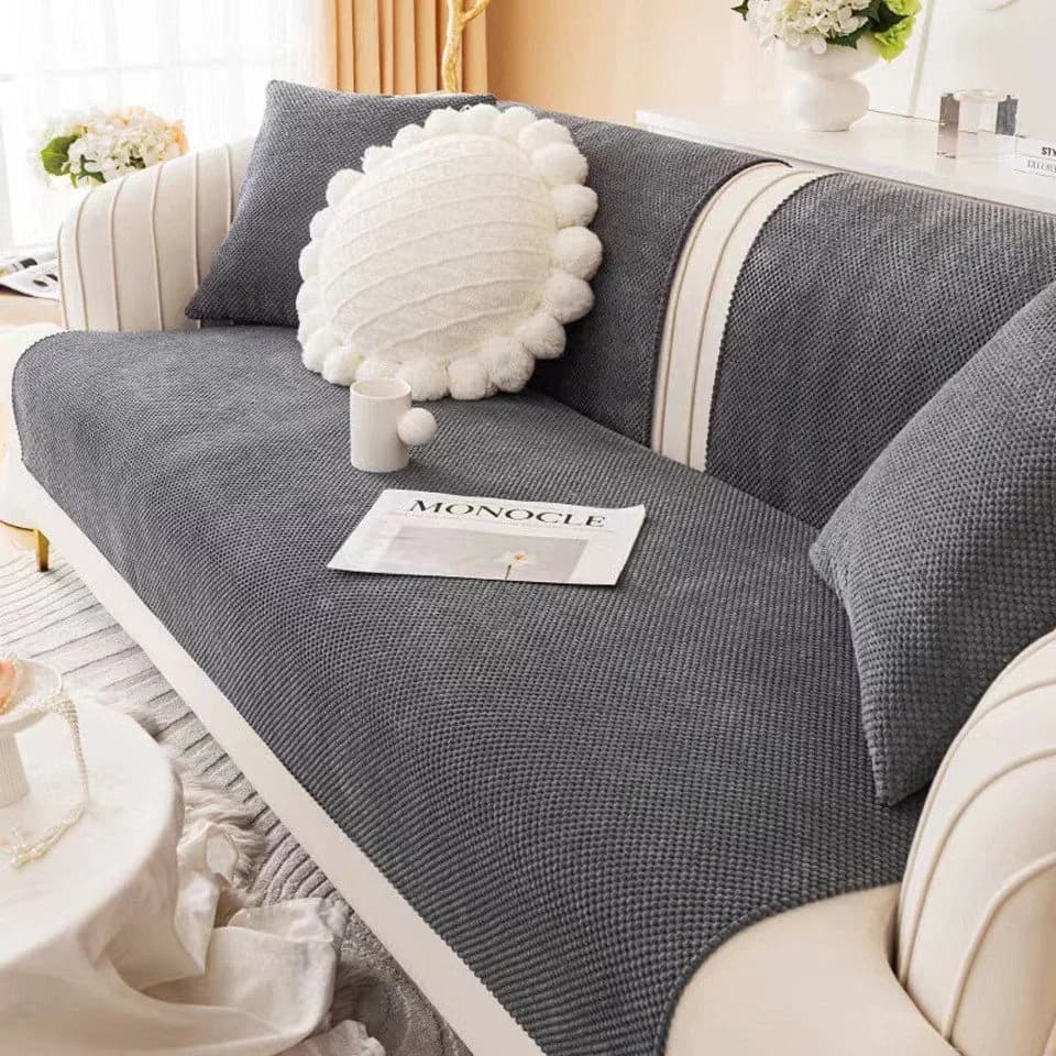 Diwzbyn Sofaschoner Dunkelgrau Modern Rutschfest Waschbar