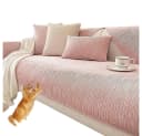 Diwzbyn Sofaschoner Rosa Chenille Rutschfest Bild 2