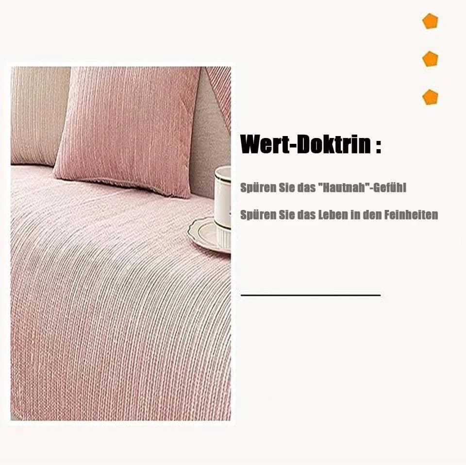 Diwzbyn Sofaschoner Rosa Chenille Rutschfest - Bild 5