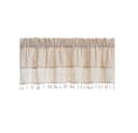 Agger Scheibengardine Modern Leinen Look Beige Fransenborte Bild 2