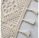 Agger Scheibengardine Modern Leinen Look Beige Fransenborte Bild 5