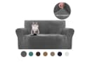 Diwzbyn Sofahusse Velvet Couchbezug Grau Stretch Rutschfest Bild 2