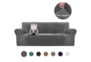 Diwzbyn Sofahusse Velvet Grau Stretch rutschfest Bild 2