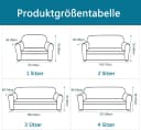 Diwzbyn Sofahusse Velvet Grau Stretch rutschfest Bild 3