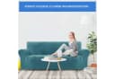 Diwzbyn Sofahusse Velvet 1-4-Sitzer Stretch rutschfest grau-blau Bild 1