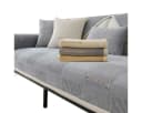 Zyronn Sofaschoner Kurzplüsch grau - Rutschfester Sofa Überzug Bild 2