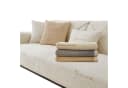 Zyronn Sofaschoner Couch Überzug Beige Kurzplüsch Bild 2