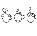 Agger 3er Set Wanddeko Metall Schwarz Kaffeetasse Bild 2