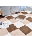 Agger Puzzlematte 12-teilig Braune Krabbeldecke EVA-Schaumstoff Bild 1