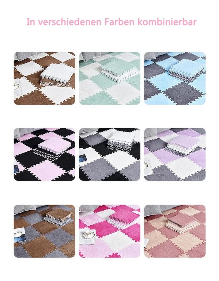 Agger Puzzlematte 12-teilig Braune Krabbeldecke EVA-Schaumstoff - Bild 4