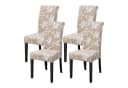 Agger Stuhlhussen 4/6er Set Stretch Beige Modernes Muster Bild 2