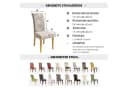 Agger Stuhlhusse 4/6er Set Stretch Stuhlbezug Modernes Muster Abnehmbar Bild 1