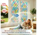 Agger Fensterfolie Bunt Klebefrei UV-Schutz Sichtschutz Bild 4