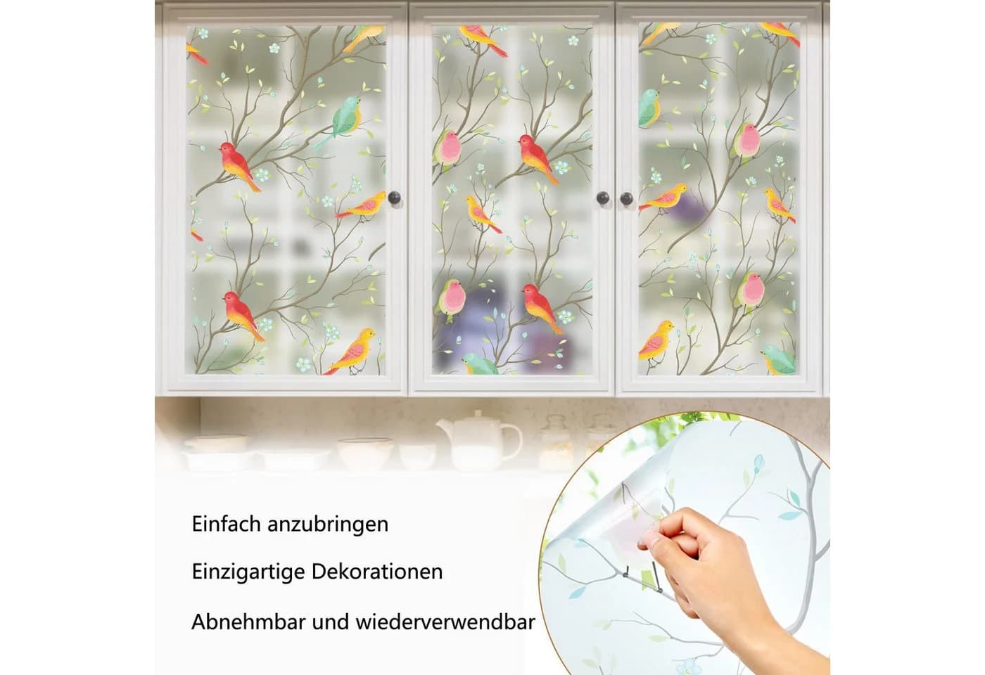Diwzbyn Milchglasfolie Selbsthaftend Sichtschutz - Bild 5