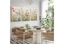 Zyronn Leinwandbild 3er-Set Bunte Wildblumen Aquarell Bild 3
