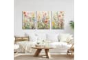 Zyronn Leinwandbild 3er-Set Bunte Wildblumen Aquarell Bild 4