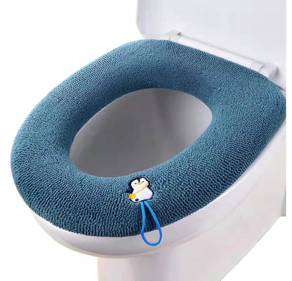 Zaewry Dusch-WC-Sitz 2 Stück Blauer Pinguin mit Griff - Bild 2