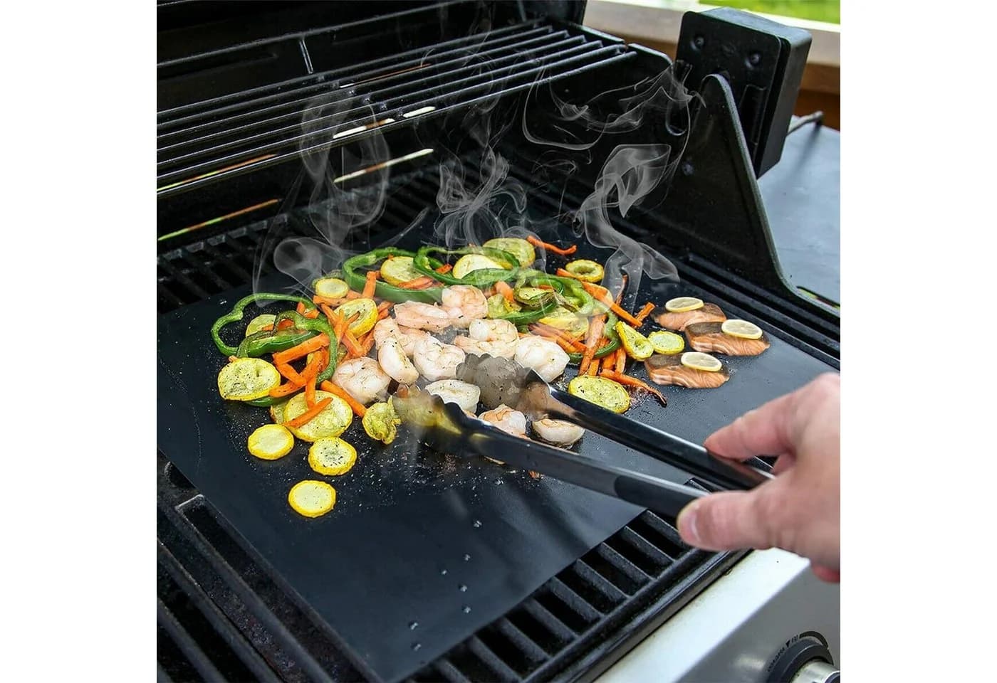 Zaewry Grillplatte BBQ Grillmatte 2er Pack Antihaft Backmatten - Bild 3