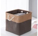 Zaewry Aufbewahrungsbox 33x33x33 cm Dunkelbraun Stoff Bild 1