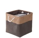 Zaewry Aufbewahrungsbox 33x33x33 cm Dunkelbraun Stoff Bild 2