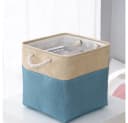 Zaewry Aufbewahrungsbox Beige-Blau 33x33x33 cm Korb Bild 1