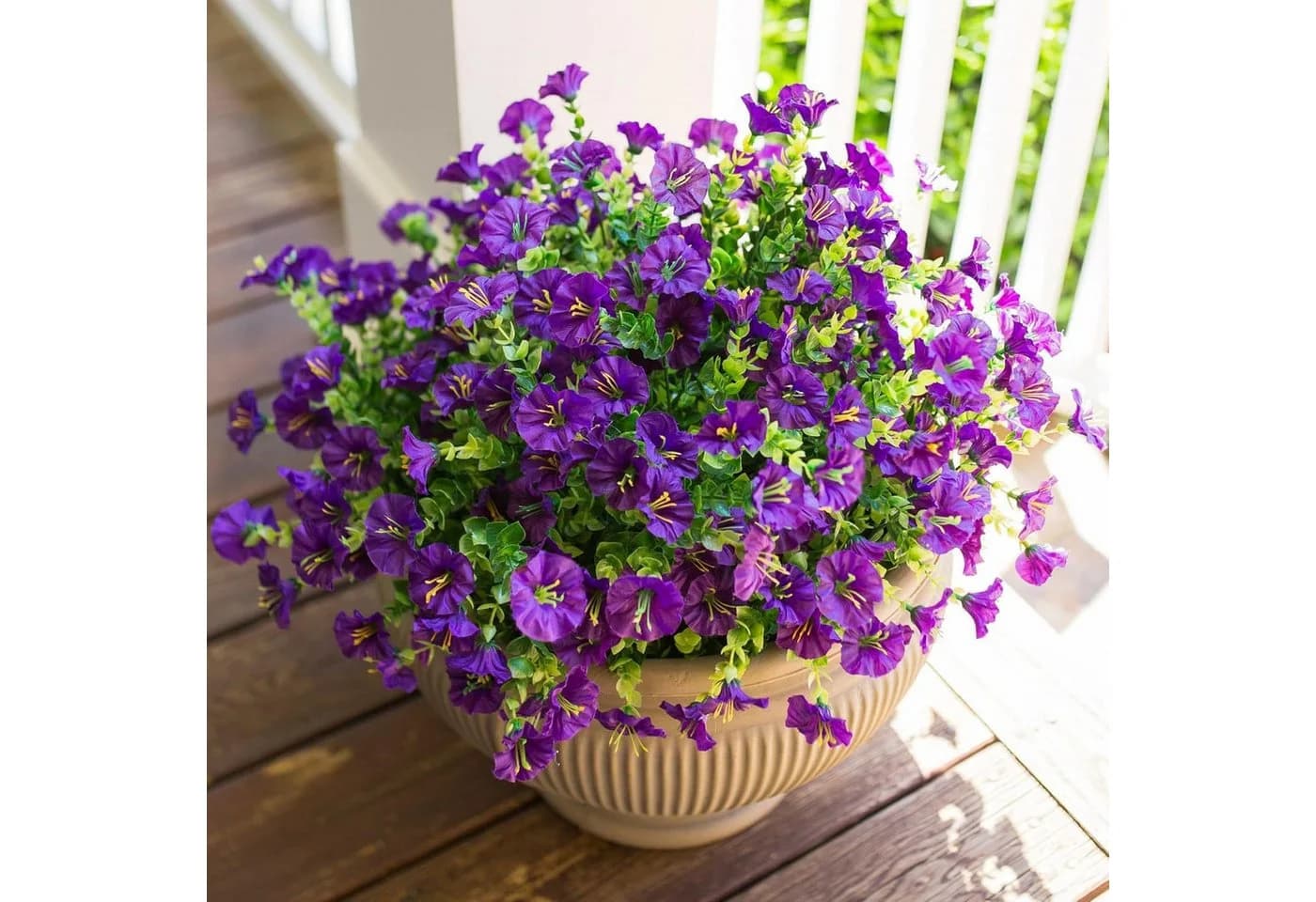 Zaewry Kunstblumenstrauß 4-teilig Lila Seidenblumen für Balkon