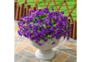Zaewry Kunstblumenstrauß 4-teilig Lila Seidenblumen für Balkon Bild 5