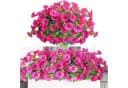 Zaewry Kunstblumenstrauß Rote Lotusblume 2er Set Seidenblumen Bild 2