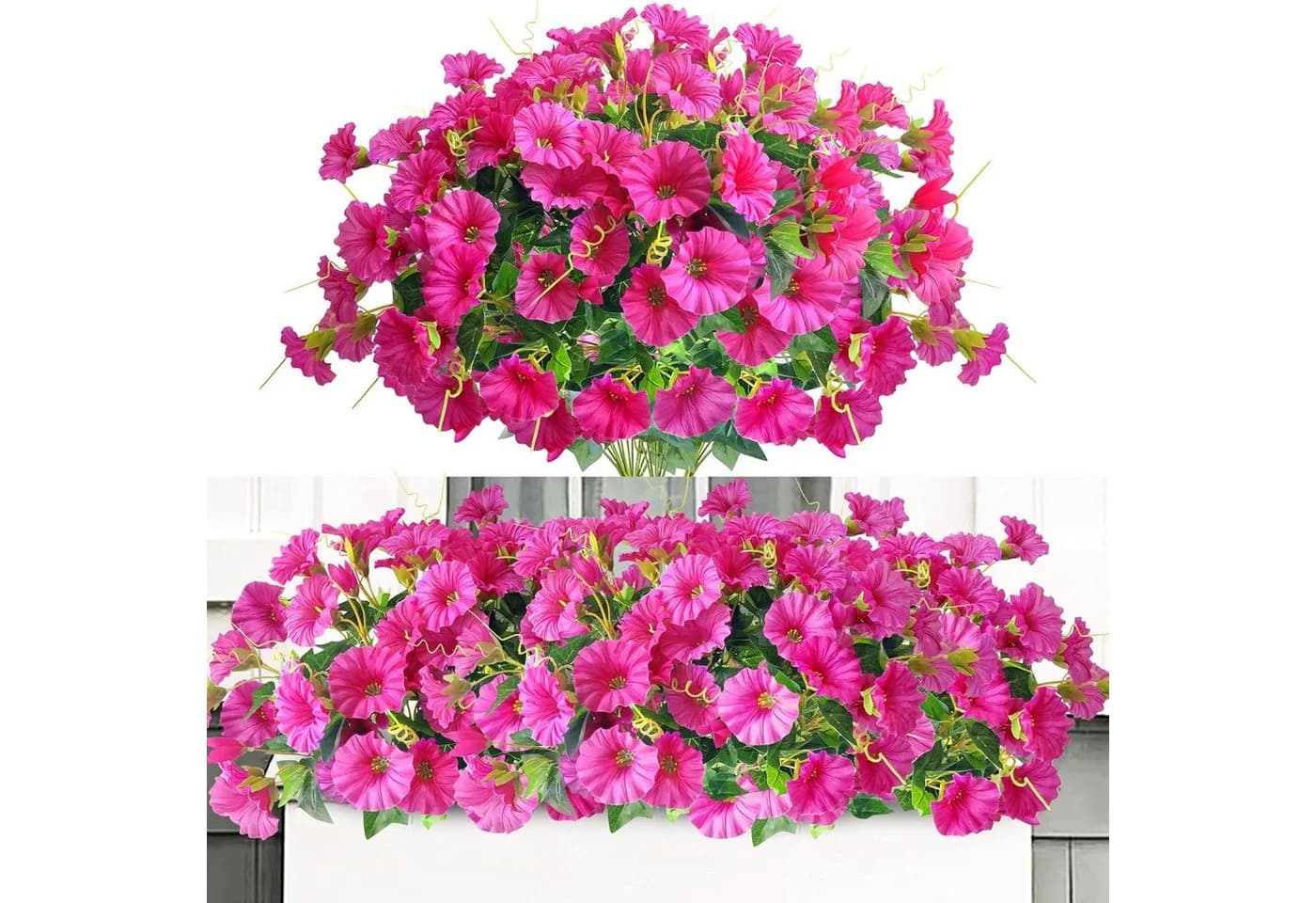 Zaewry Kunstblumenstrauß Rote Lotusblume 2er Set Seidenblumen - Bild 2