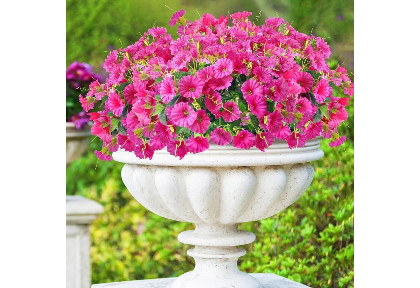 Zaewry Kunstblumenstrauß Rote Lotusblume 2er Set Seidenblumen - Bild 3