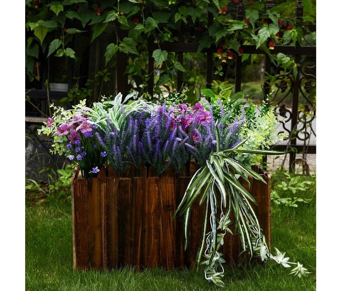 Zaewry Kunstblumenstrauß 19er Set Wetterfest für Balkon & Garten - Bild 5