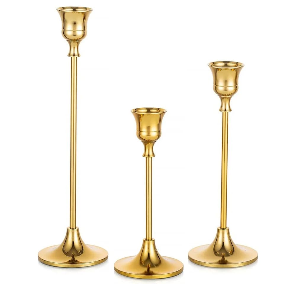 Agger Kerzenständer 3er-Set Vintage Gold