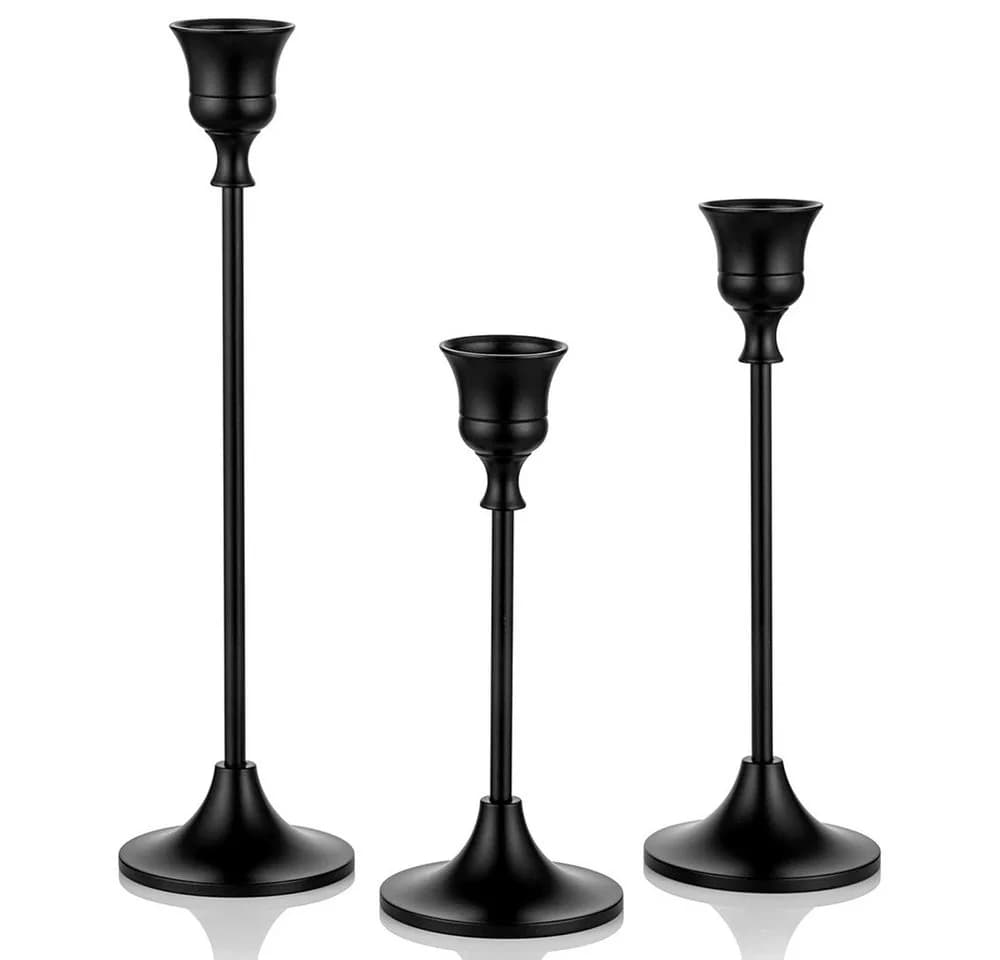 Agger Kerzenständer 3er-Set Vintage Schwarz