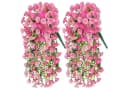 Agger Kunstblumenstrauß 2 Stück Hängepflanze Rosa Veilchen Bild 2