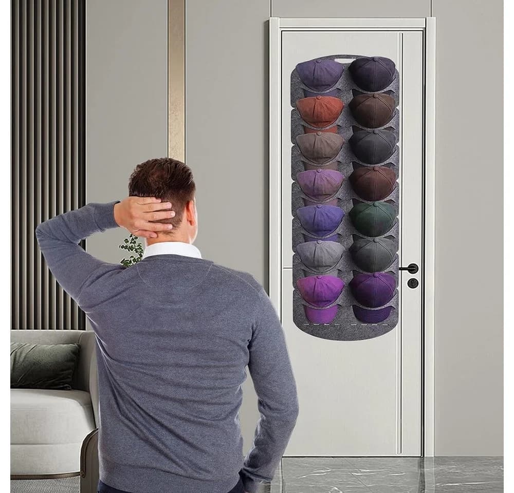 Zaewry Faltbare Kappenhalterung Wand mit 7/14 Taschen - Bild 5