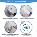 Diwzbyn Handtuchhalter Edelstahl Selbstklebend Doppelstange Silber Bild 4
