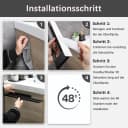 Diwzbyn Handtuchhalter Edelstahl Selbstklebend Schwarz Doppelstange Bild 4