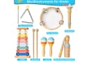 Lzbargon 6-in-1 Musikinstrumenten-Set Montessori Holzspielzeug für Kleinkinder Bild 5