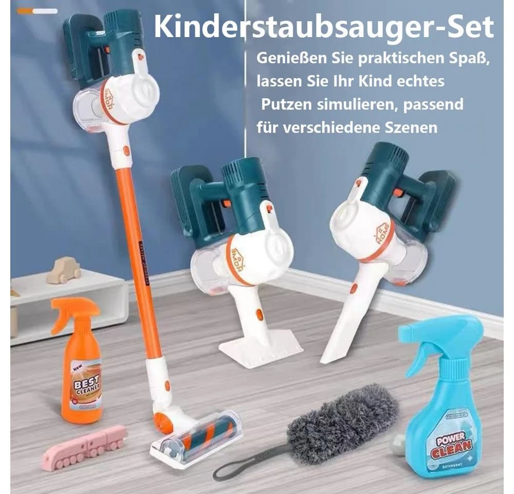 Lzbargon Kinder-Staubsauger 3-in-1 mit Saugfunktion, Licht & Sound